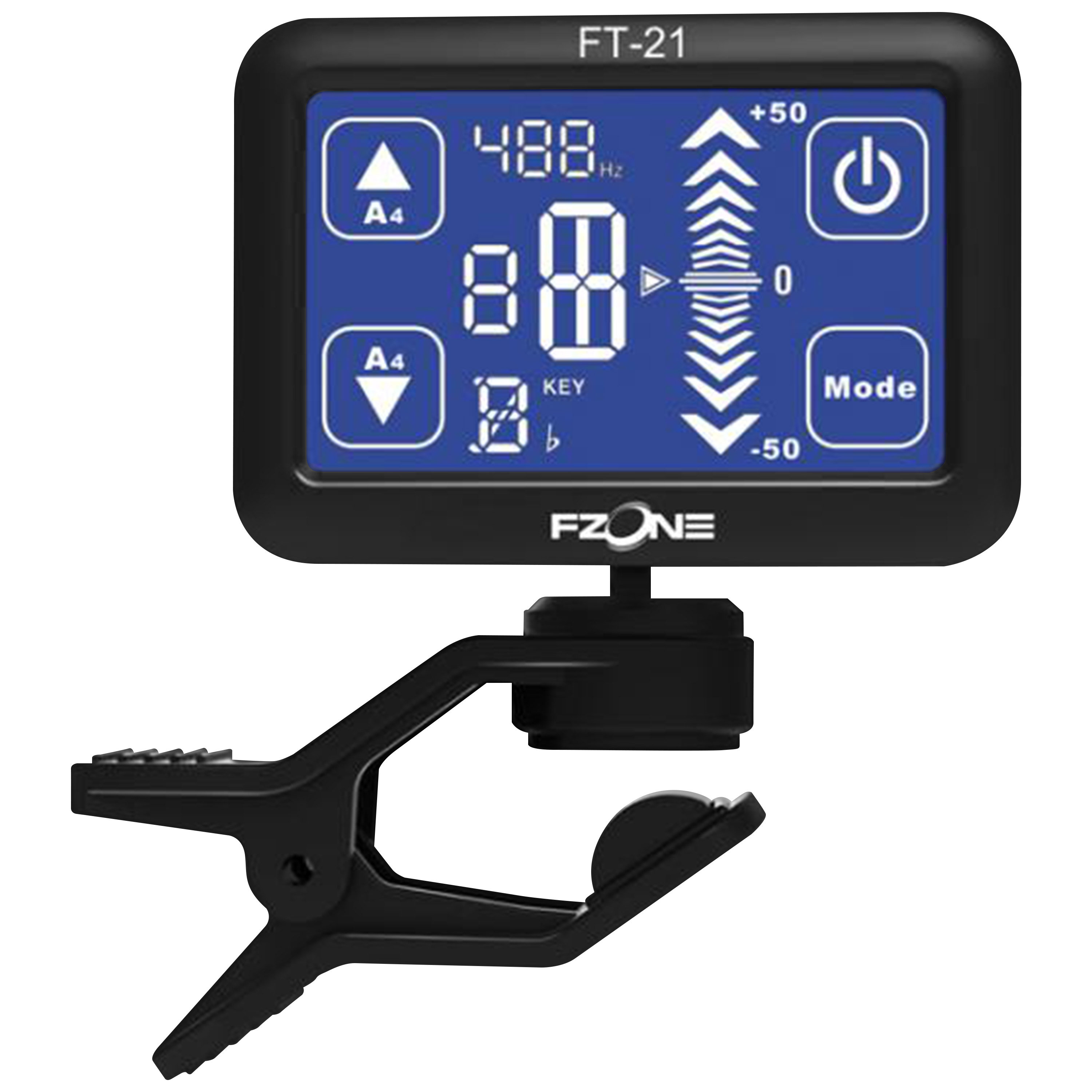 Fzone FT21 Mini-Accordeur Clip Tactile Black - Accordeur SonoVente.com
