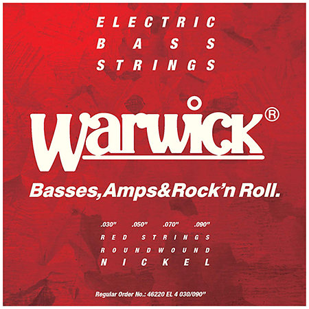Warwick Red Strings Extra Light 30-90 Nickel Steel Lot de 4