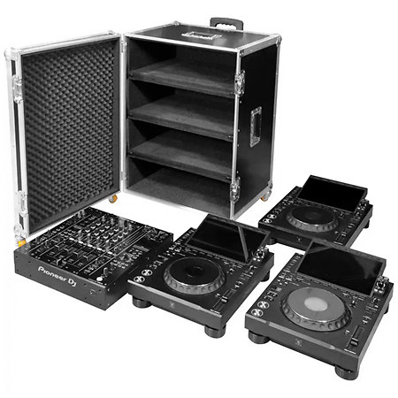 Flight DJM A9-V10 + 3 x CDJ-3000X Wheels Walkasse