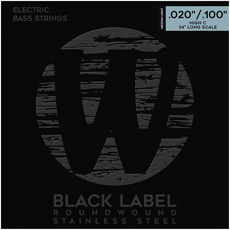 Warwick 40310 Black Label 5 Cordes Medium Light High C 20-100