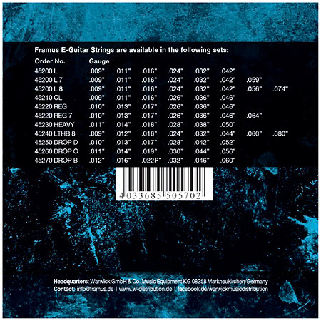 Warwick 45240 Blue Label 8 Cordes LTHB 09-80