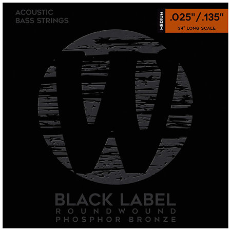 Warwick 36302 Black Label 6 Cordes Phosphor Bronze 25-135