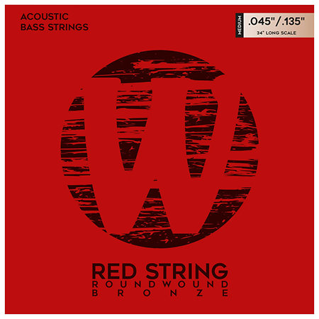 35301 Red Strings 5 Cordes Long Scale Bronze 45-135 Warwick