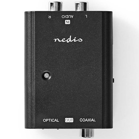 ACON2508BK - Convertisseur RCA vers Toslink/SPDIF Nedis