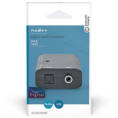 Nedis ACON2505BK - Convertisseur S/PDIF vers Toslink