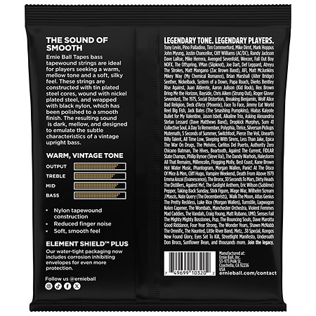 Ernie Ball 2864 Tapewound Short Scale 60-115 Set de 4