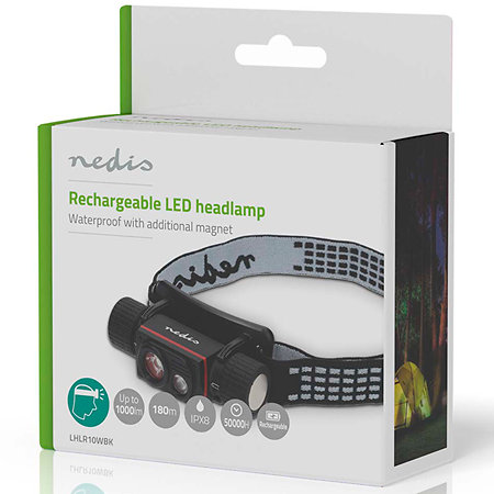 LHLR10WBK - Lampe frontale Nedis