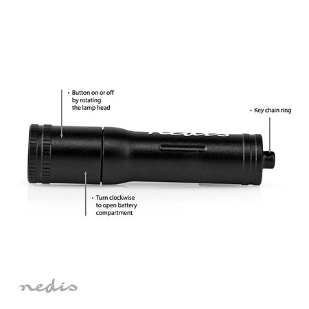 LTRH06WBK - Mini lampe torche Nedis