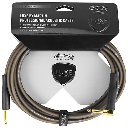 Cable jack Luxe coudé 5,5m Martin Guitars