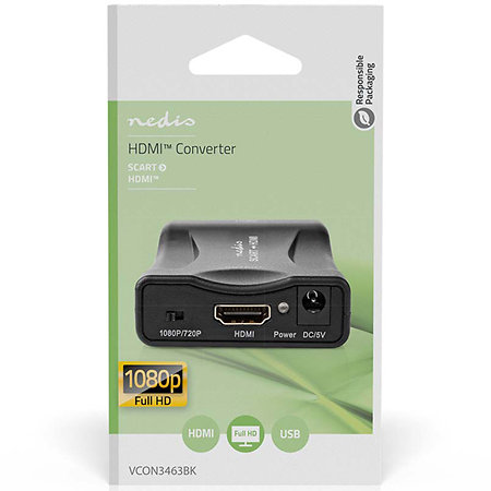 Nedis VCON3463BK - Convertisseur SCART vers HDMI