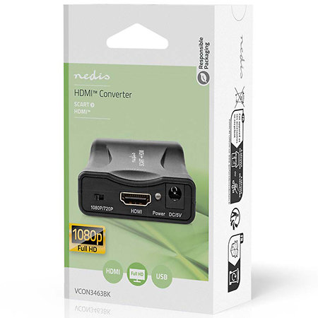 VCON3463BK - Convertisseur SCART vers HDMI Nedis