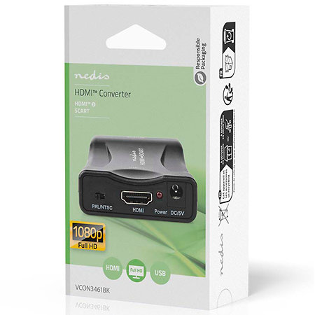 Nedis VCON3461BK - Convertisseur HDMI vers SCART