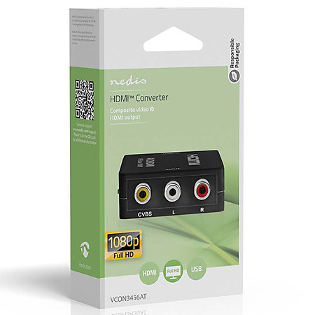 VCON3456AT - Convertisseur Composite vers HDMI Nedis