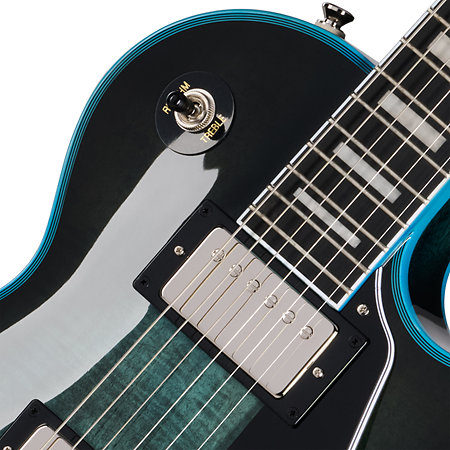 Les Paul Custom Widow Indigo Burst Inspired by Gibson Custom + housse Epiphone