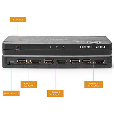 VCON6430AT - Commutateur clavier/écran/souris Nedis