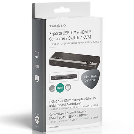 VCON6430AT - Commutateur clavier/écran/souris Nedis