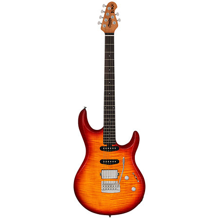 Luke HSS Heritage Cherry Burst Sterling by Music Man