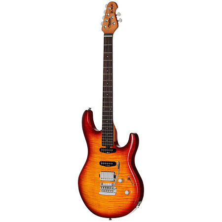 Luke HSS Heritage Cherry Burst Sterling by Music Man