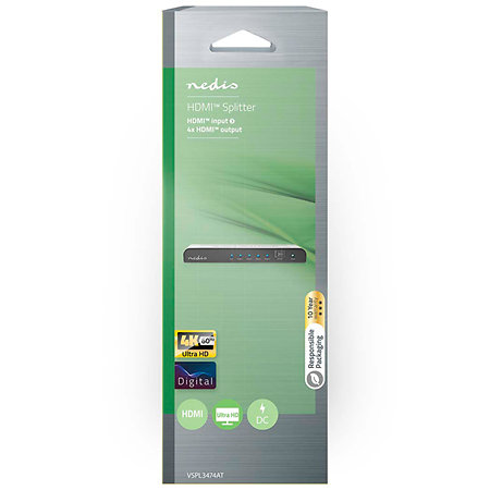 VSPL3474AT - Séparateur HDMI 1 vers 4 Nedis