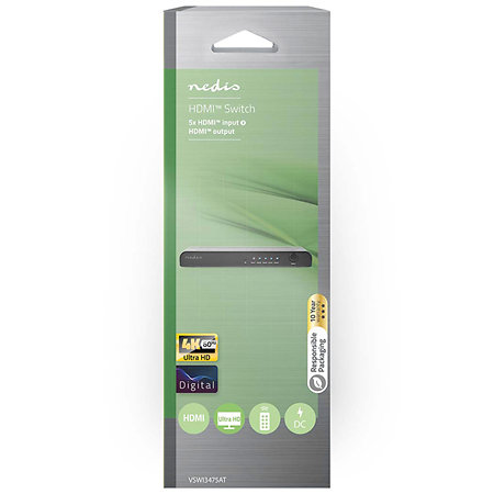 VSWI3475AT - Commutateur HDMI 5 vers 1 Nedis