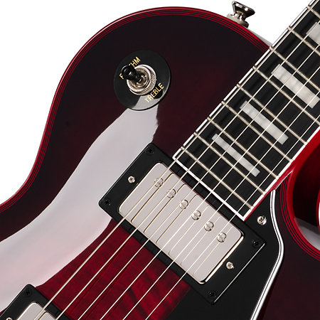 Les Paul Custom Widow Red Burst Inspired by Gibson Custom + housse Epiphone