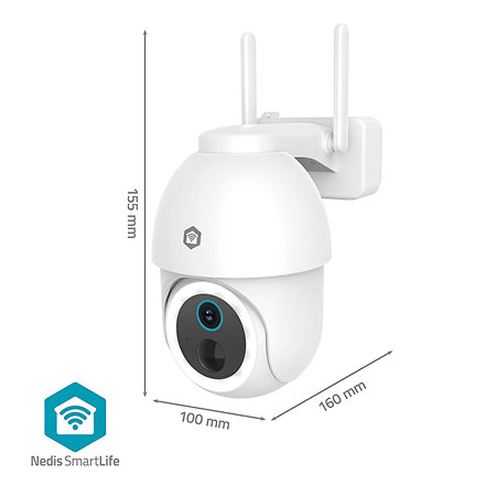 WIFICBO51WT - Caméra extérieure de sécurité Nedis
