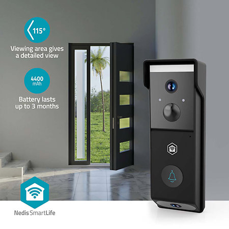 Nedis WIFICDP31BK - Sonnette et caméra de sécurité