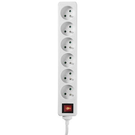 Nedis EXSO615E2WT - Multriprise 6 Blanche 1,5M