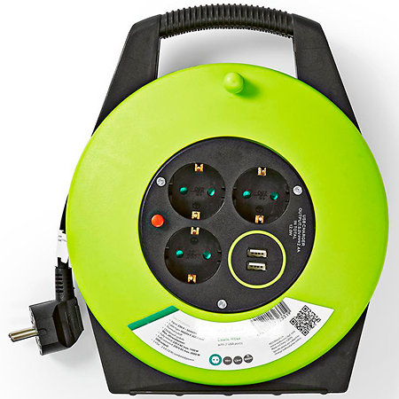 PECCR10UFGN - Multriprise enrouleur 10M Nedis