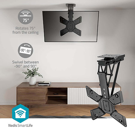 TVCM5850BK - Support plafond pivotant Télévision 23/65" Nedis