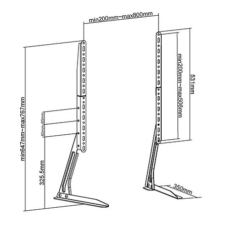 TVSM1050BK - Support Télévision 13/70" Nedis