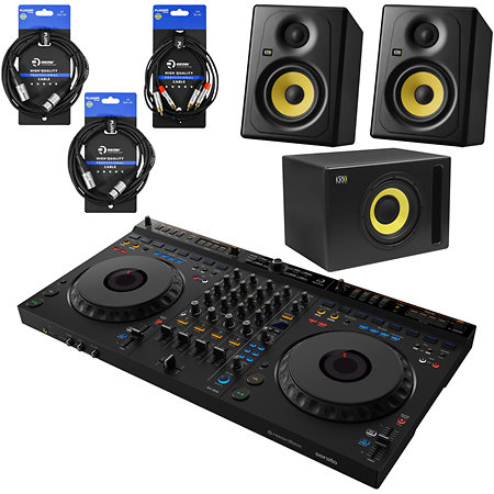 Pack DDJ-GRV6 + Enceintes + Sub + Câbles Pioneer DJ