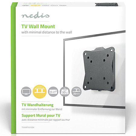 TVWM1010BK - Support mural fixe Télévision 13/27" Nedis