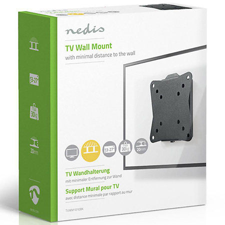 TVWM1010BK - Support mural fixe Télévision 13/27" Nedis