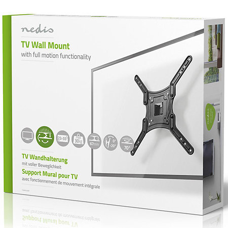 TVWM1330BK - Support mural orientable Télévision 23/55" Nedis