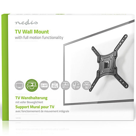TVWM1330BK - Support mural orientable Télévision 23/55" Nedis