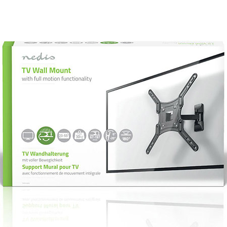 TVWM1430BK - Support mural orientable Télévision 23/55" Nedis