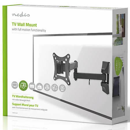 TVWM1510BK - Support mural orientable Télévision 13/27" Nedis