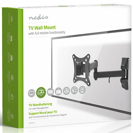 TVWM1510BK - Support mural orientable Télévision 13/27" Nedis