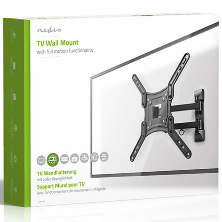 Nedis TVWM1530BK - Support mural orientable Télévision 23/55"