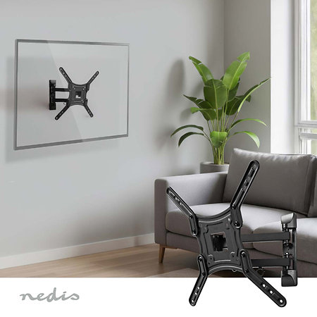 TVWM1530BK - Support mural orientable Télévision 23/55" Nedis