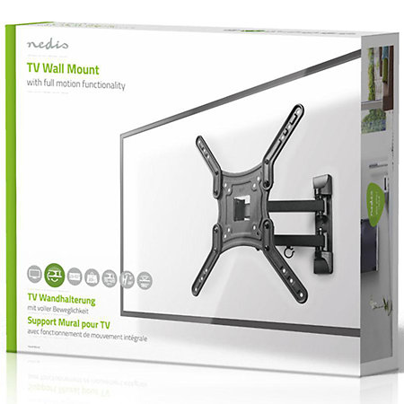 TVWM1530BK - Support mural orientable Télévision 23/55" Nedis