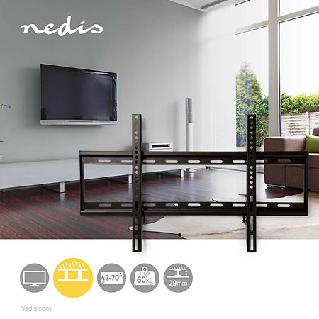 TVWM2050BK - Support mural fixe Télévision 42/70" Nedis