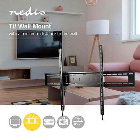 TVWM2170BK - Support mural inclinable Télévision 60/100" Nedis