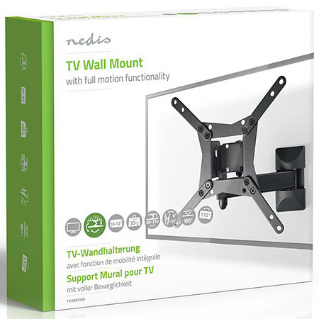 TVWM31BK - Support mural orientable Télévision 10/32" Nedis