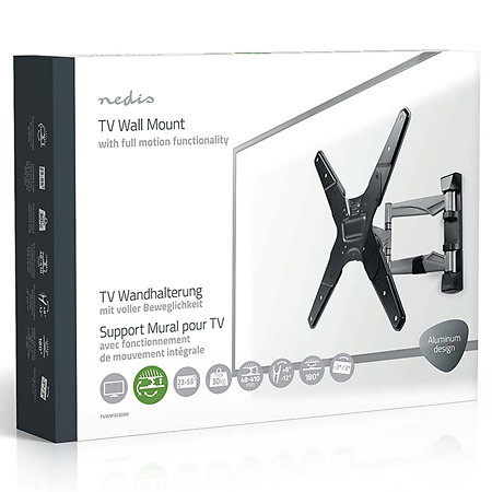 Nedis TVWM5530BK - Support mural orientable Télévision 23/55"