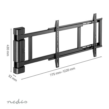 TVWM5860BK - Support mural motorisé Télévision 32/75" Nedis
