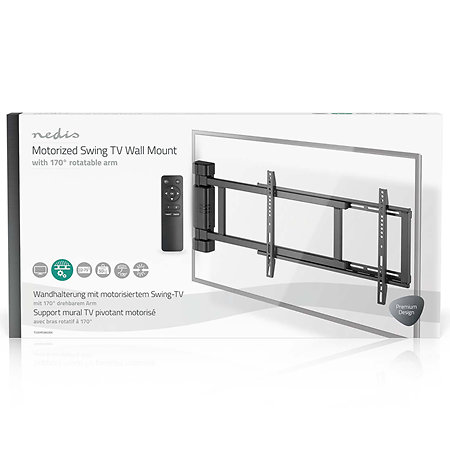 TVWM5860BK - Support mural motorisé Télévision 32/75" Nedis