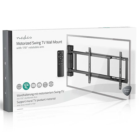 TVWM5860BK - Support mural motorisé Télévision 32/75" Nedis
