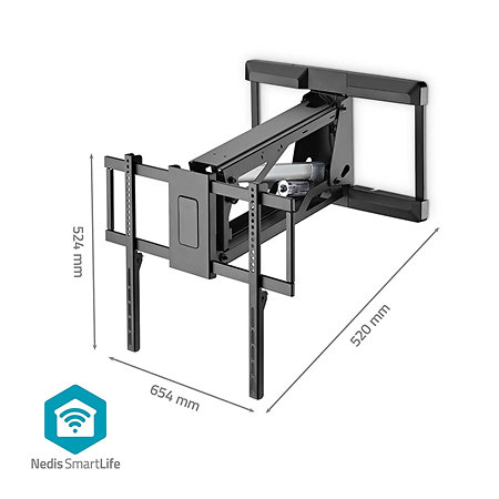 Nedis TVWM5880BK - Support mural motorisé Télévision 37/75"